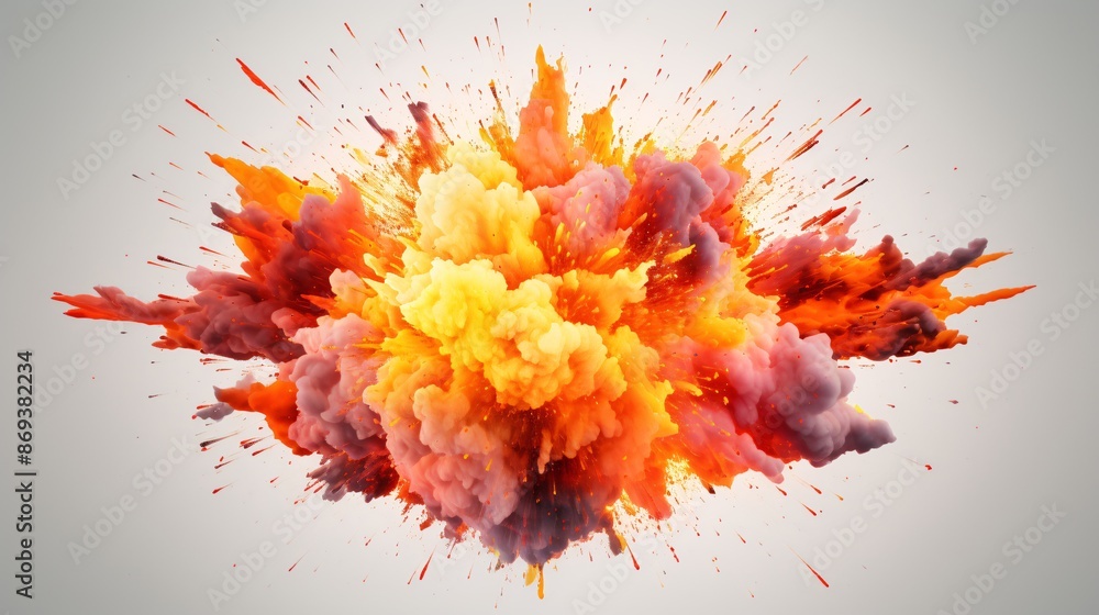 Energy-filled explosion border against a white backdrop. Energy-filled explosion border against a white backdrop.