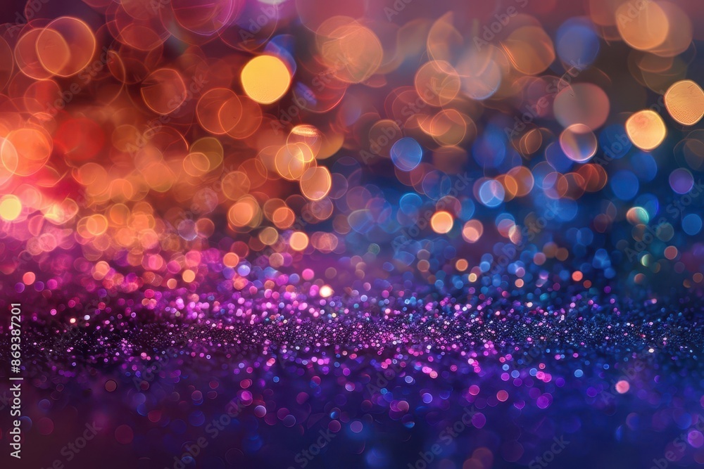 purple gold blue and red glitter bokeh lights on abstract background defocused illustration purple gold blue and red glitter bokeh lights on abstract background defocused illustration