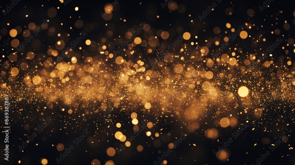 Fototapeta premium Shining gold lights with a textured gala sparkle.