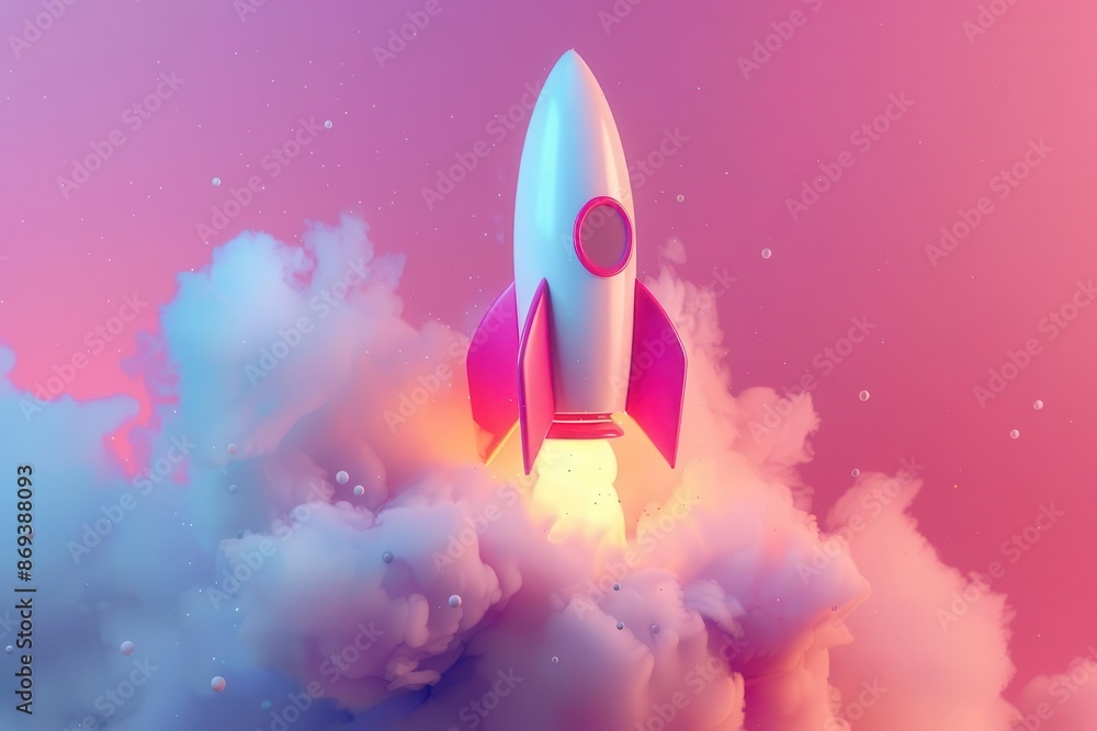 rocket taking off boost symbol innovation and progress concept ai generated illustration rocket taking off boost symbol innovation and progress concept ai generated illustration