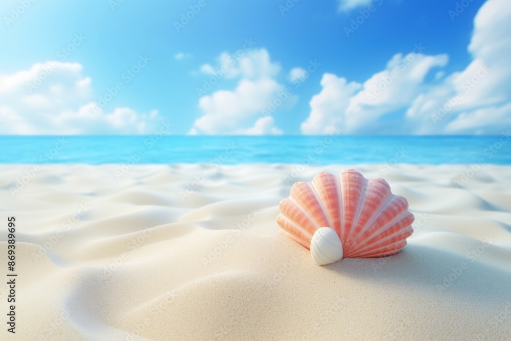 Seashell beach outdoors horizon.