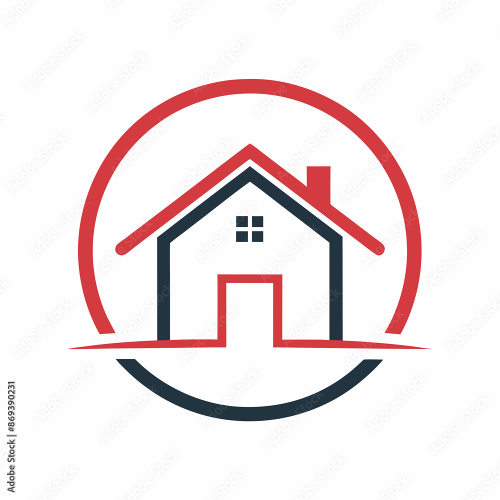House logo vector art illustration.
House logo vector art illustration.