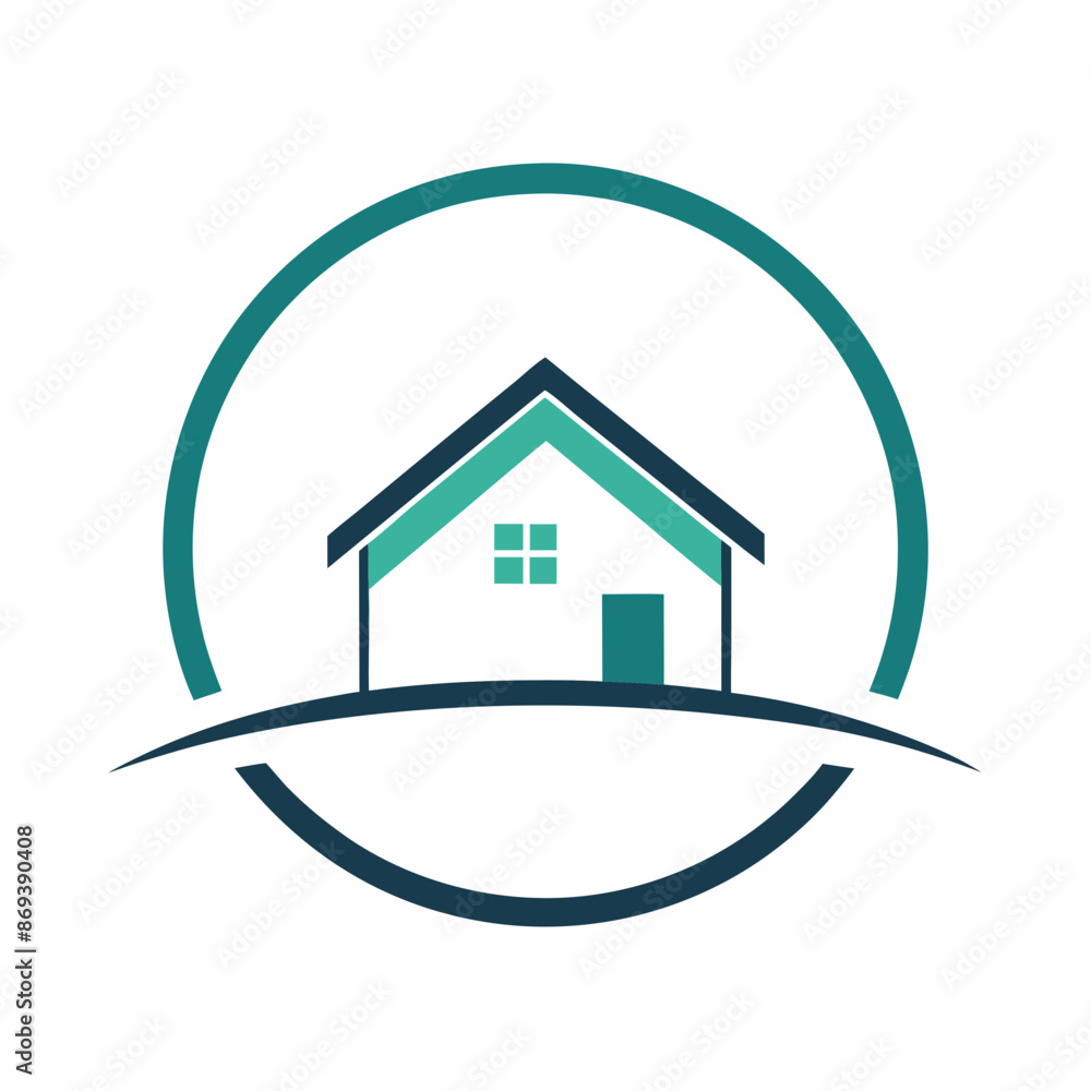 House logo vector art illustration.
House logo vector art illustration.
