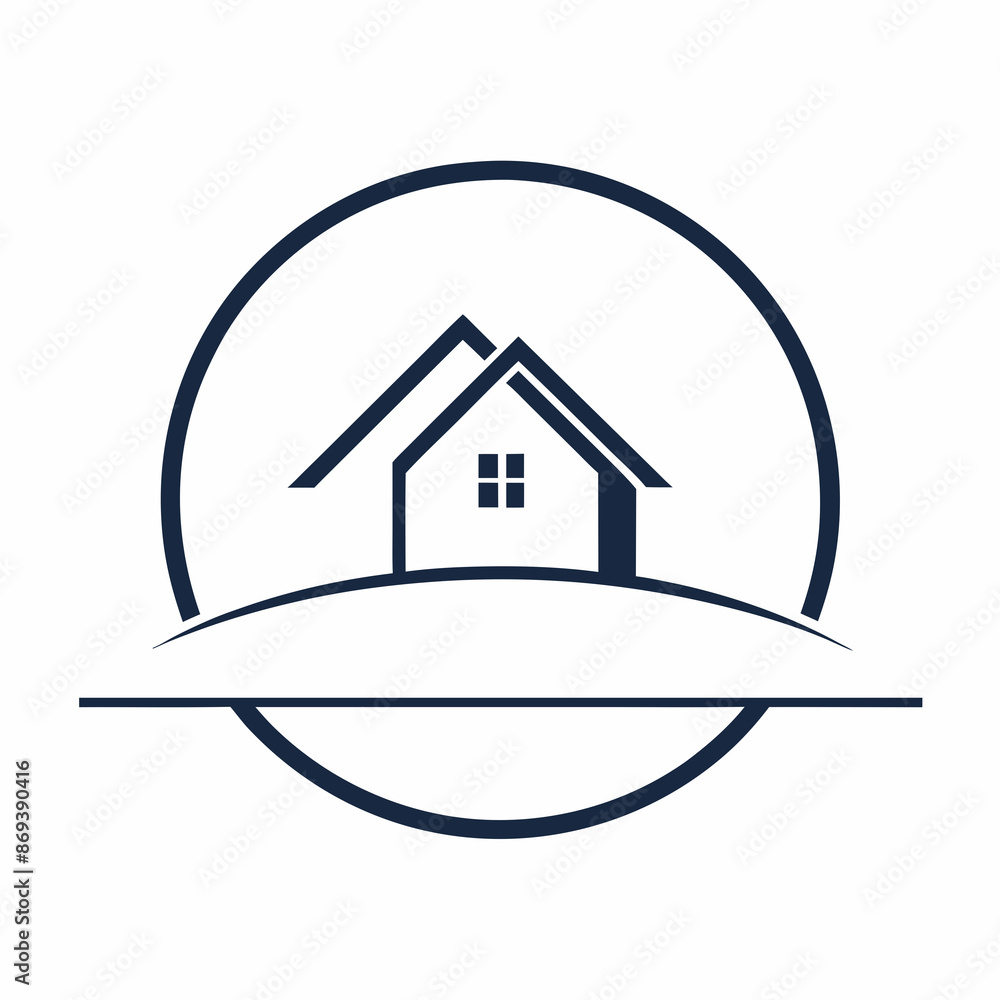 House logo vector art illustration.
House logo vector art illustration.