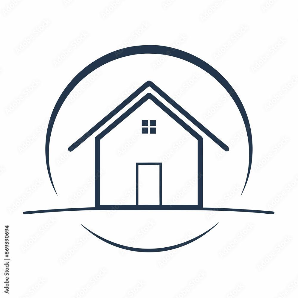 House logo vector art illustration.
House logo vector art illustration.
