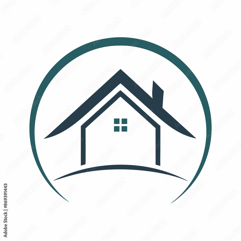 Obraz premium House logo vector art illustration. 