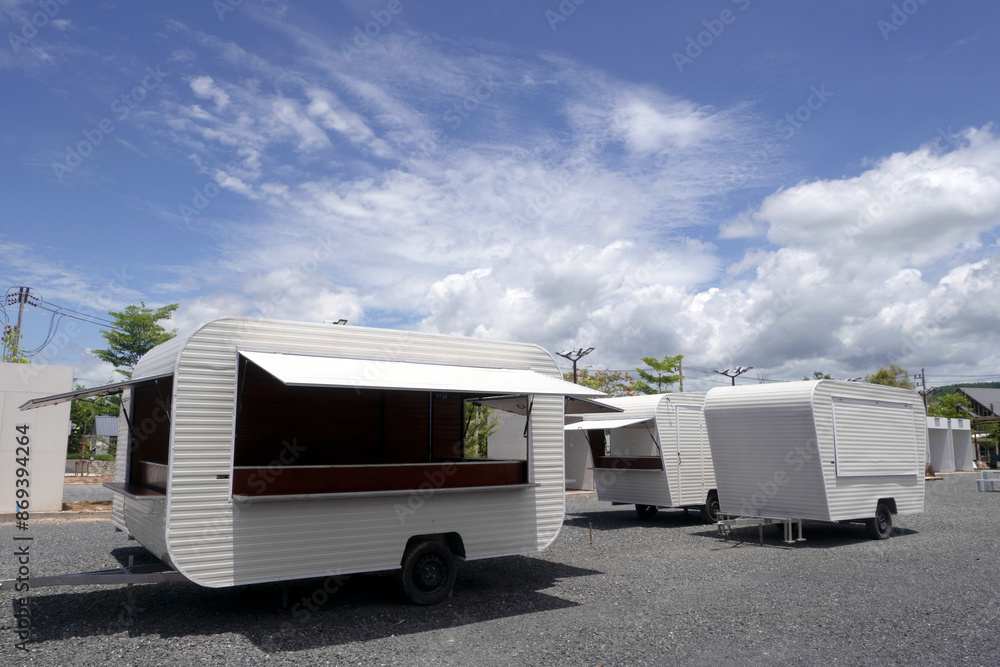 Car Mobile vending machines in Public Park.