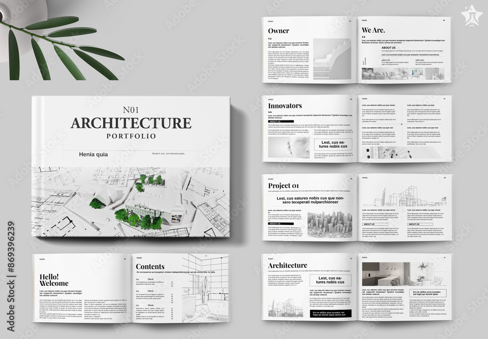 Architecture Portfolio Stock テンプレート Adobe Stock