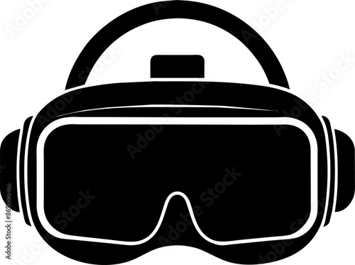 silhouette of a vr headset