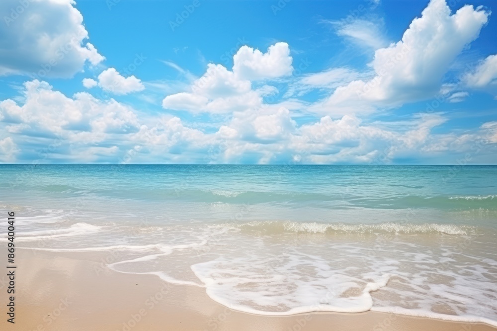Fototapeta premium Landscape beach sea panoramic.