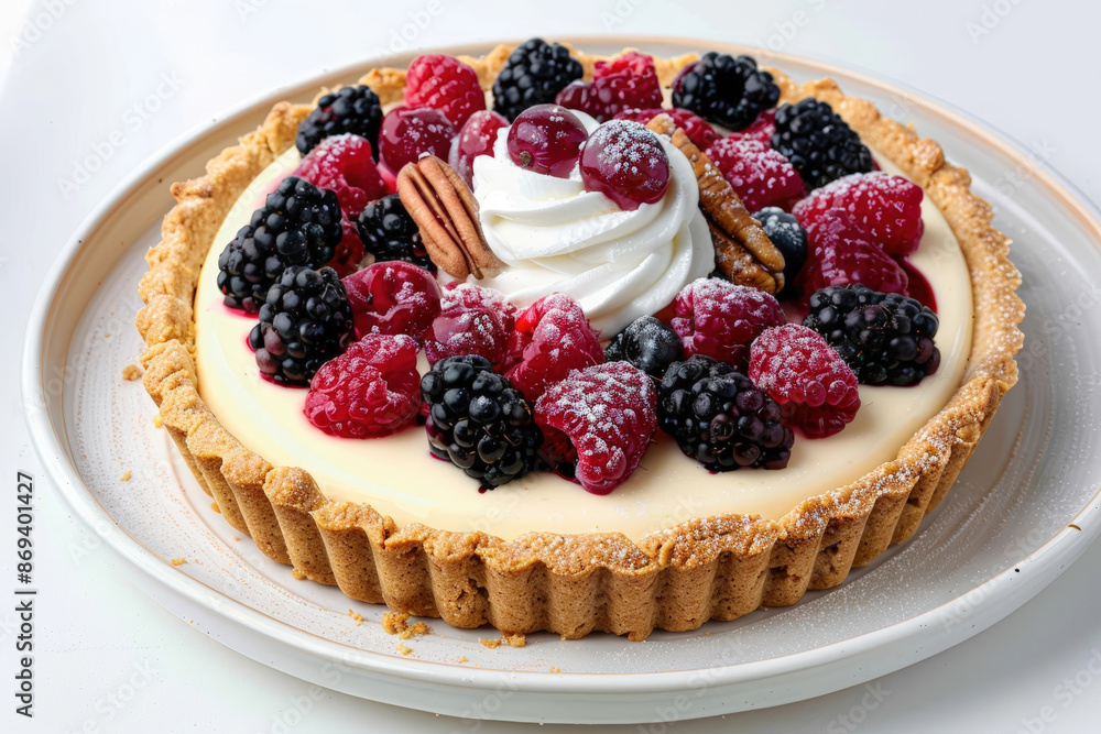 Divine Cheesecake Tart with Lemon-Infused Crust and Berry Topping Divine Cheesecake Tart with Lemon-Infused Crust and Berry Topping