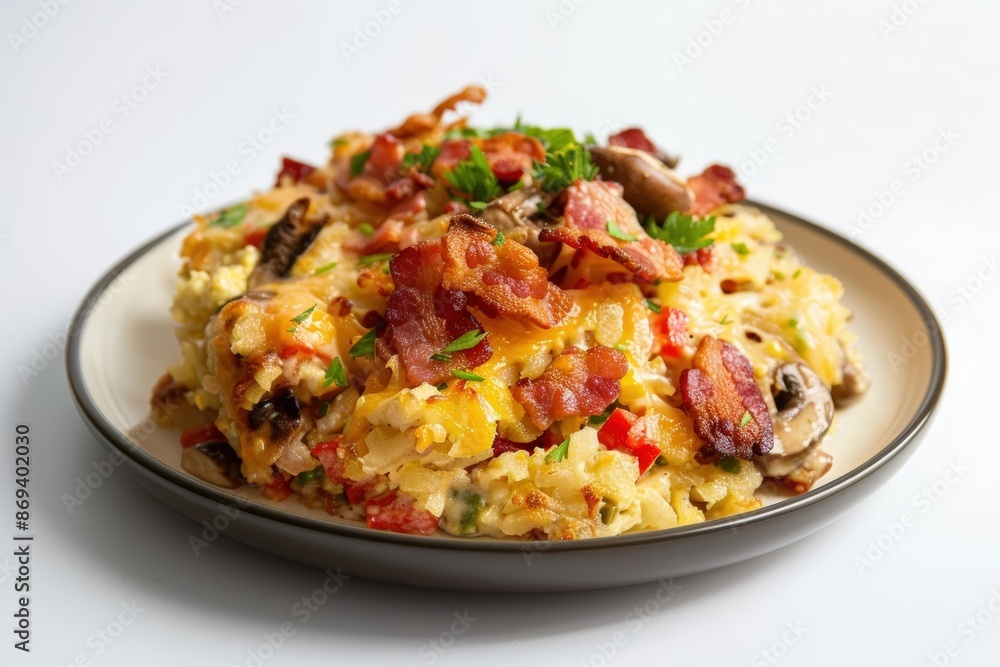 Hearty Cheesy Bacon and Hash Brown Brunch Casserole Hearty Cheesy Bacon and Hash Brown Brunch Casserole