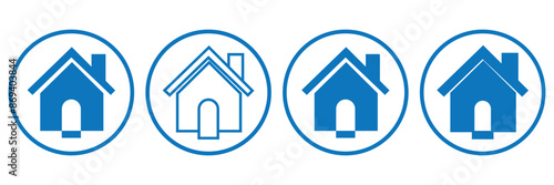 Free Download Collection home icons. House symbol. Set of real estate objects and houses black icons isolated on white background. Vector illustration. - GFXLoad