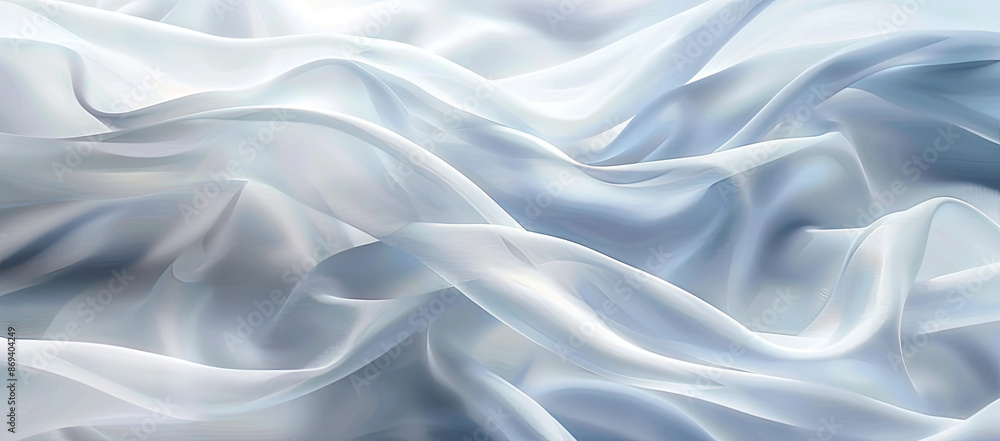 Smooth white silky fabric with elegant folds and wrinkles. Smooth white silky fabric with elegant folds and wrinkles.