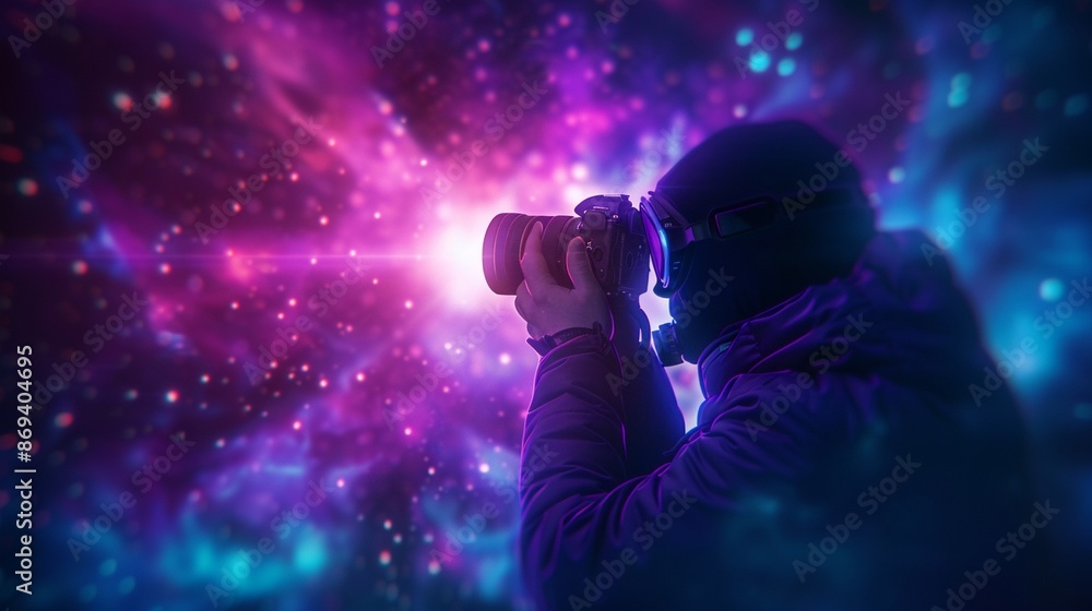 Diver photographing alien invasion underwater during a solar flare, glowing elements, high detail, digital illustration, vibrant colors, dramatic scene Diver photographing alien invasion underwater during a solar flare, glowing elements, high detail, digital illustration, vibrant colors, dramatic scene