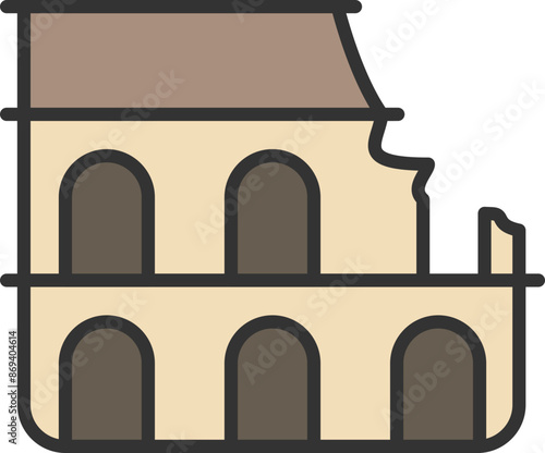 Colosseum line icon