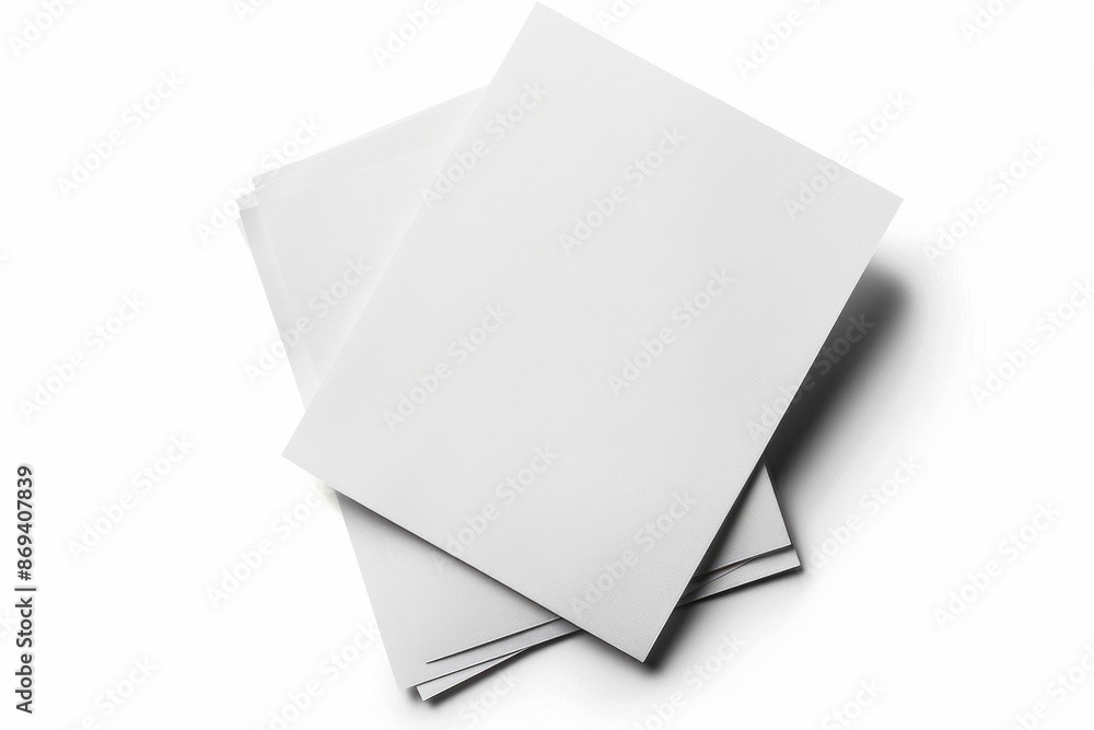 Sheet Of Paper. Blank White A4 Paper Fold with Shadows on Isolated Background Sheet Of Paper. Blank White A4 Paper Fold with Shadows on Isolated Background