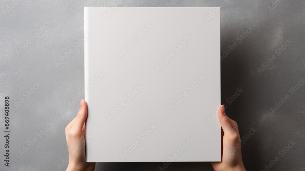 Gray surface featuring hands holding an empty magazine. Gray surface featuring hands holding an empty magazine.