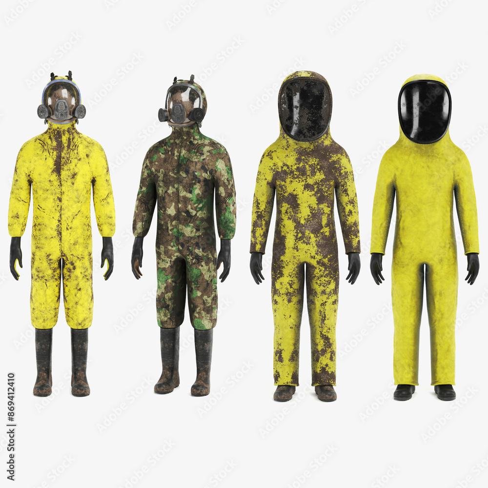 Realistic 3D Render of Protective Suits Realistic 3D Render of Protective Suits