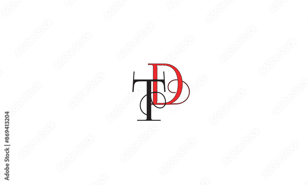 TD, DT, D, T Abstract Letters Logo Monogram TD, DT, D, T Abstract Letters Logo Monogram