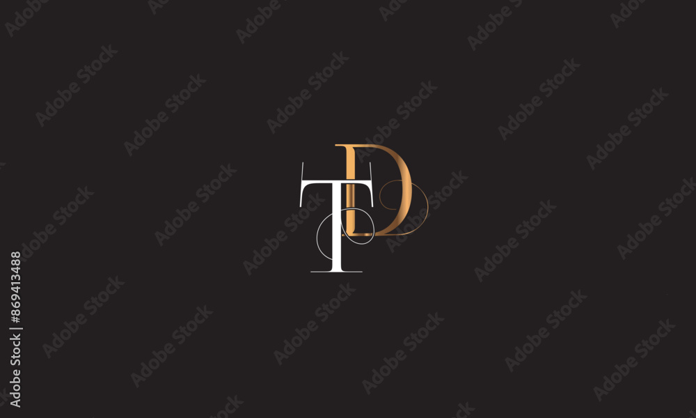 TD, DT, D, T Abstract Letters Logo Monogram TD, DT, D, T Abstract Letters Logo Monogram