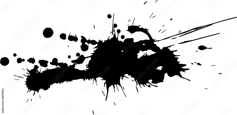 Naklejka premium black ink splat background