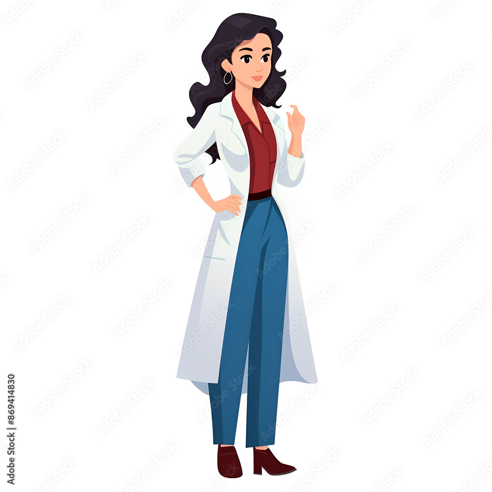 Doctor icon in uniform. Flat style female.
Brunette with brown eyes Doctor icon in uniform. Flat style female.
Brunette with brown eyes