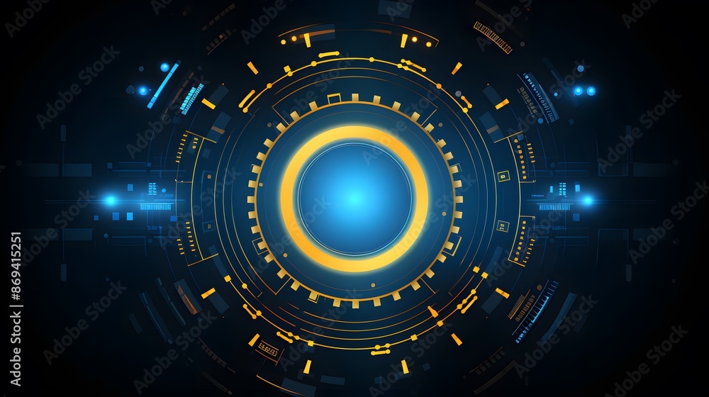 yellow and blue Abstract technology background circles digital hi-tech technology design background. concept innovation. vector illustration
yellow and blue Abstract technology background circles digital hi-tech technology design background. concept innovation. vector illustration