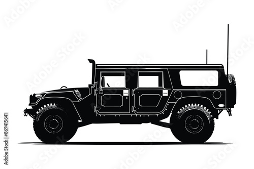 1992 Hummer H1 car silhouette