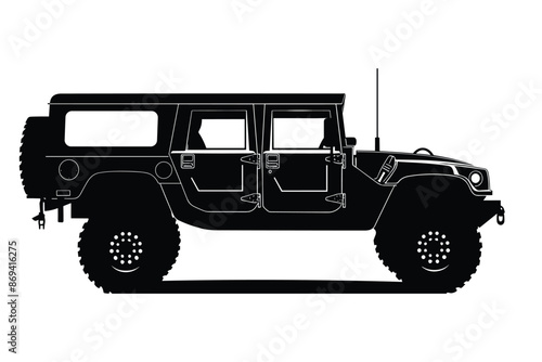1992 Hummer H1 car silhouette