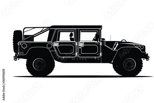 1992 Hummer H1 car silhouette
