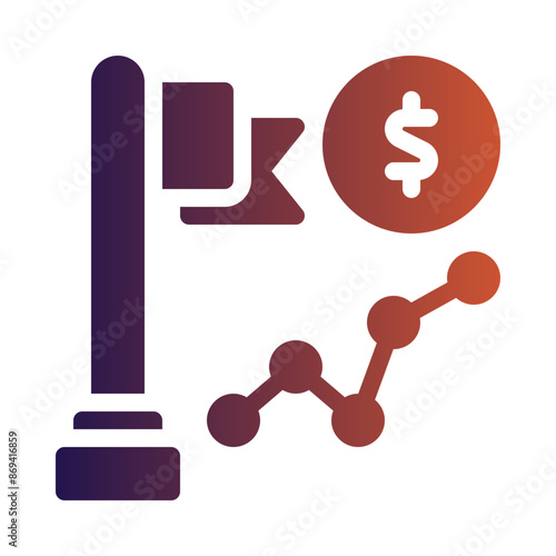 ipo flat gradient icon
