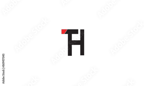 TH, HT, H T Abstract Letters Logo Monogram © saba