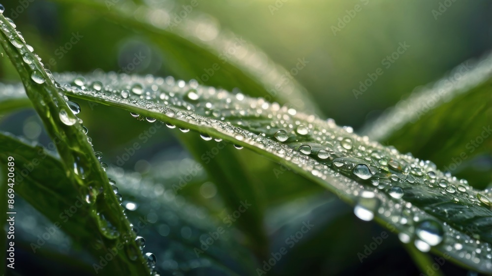 Close-up of water droplets on a stone, detailed texture, reflective surface, natural light, cool and calming atmosphere Close-up of water droplets on a stone, detailed texture, reflective surface, natural light, cool and calming atmosphere