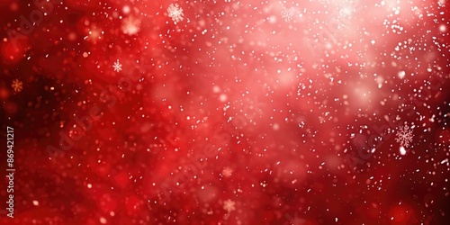 abstract Christmas theme background, Christmas ornaments and garland on light background, snowflakes, space for copy text