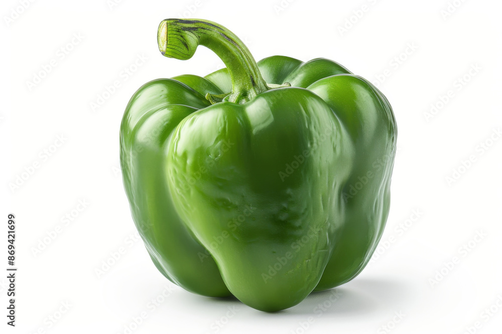 Green Bell Pepper Isolated on White Background Green Bell Pepper Isolated on White Background