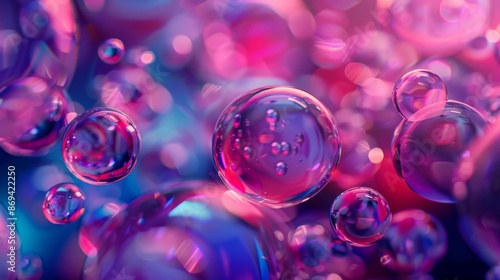 Colorful bubbles with abstract background