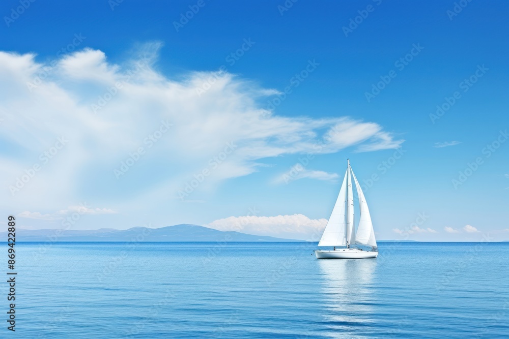 Obraz premium Seascape sea seascape sailboat.