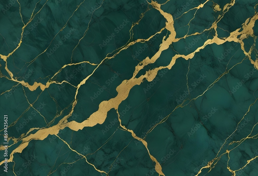 Green luxury marble texture, gold veins pattern Green luxury marble texture, gold veins pattern