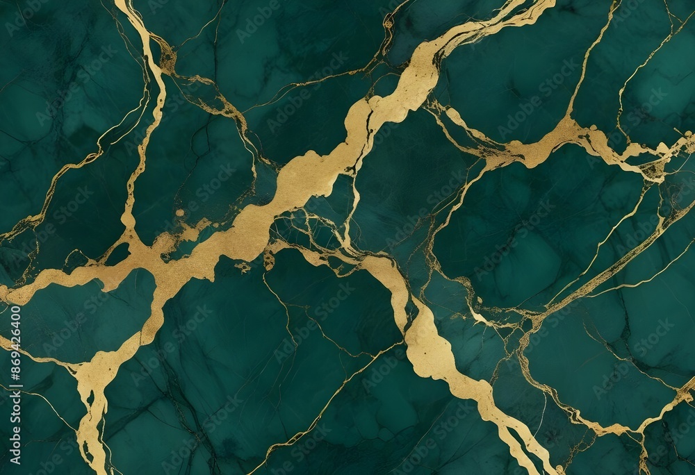 Green luxury marble texture, gold veins pattern Green luxury marble texture, gold veins pattern