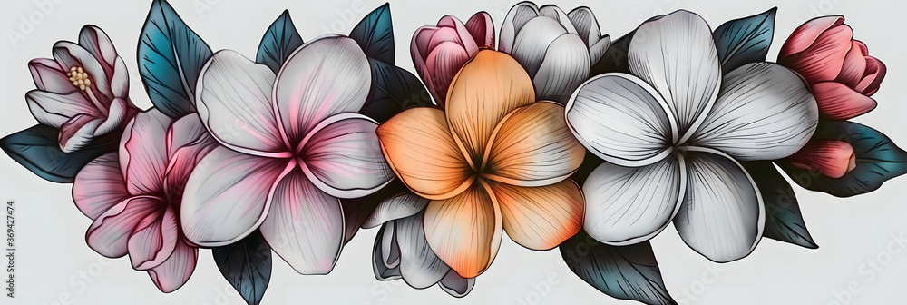 Coloring book with flowers Coloring book with flowers