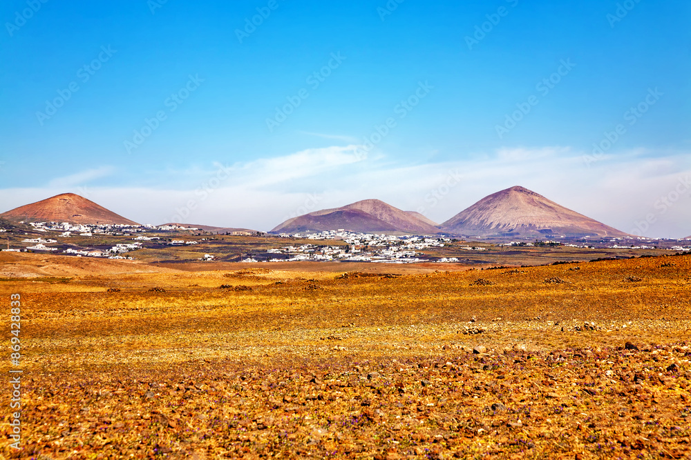Obraz premium Timanfaya National Park, Island Lanzarote, Canary Islands, Spain, Europe.