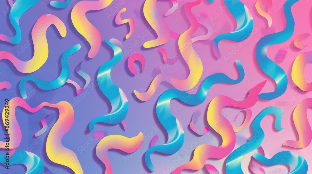 90's squiggles seamless, geometric design with a subtle gradient in the background 90's squiggles seamless, geometric design with a subtle gradient in the background