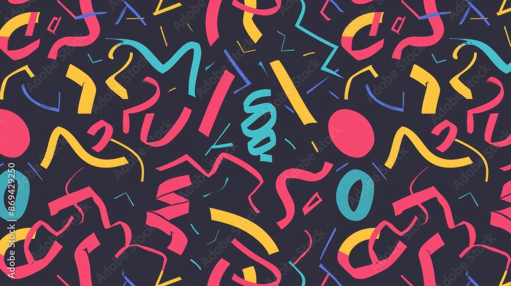 90's squiggles seamless, geometric design with a subtle gradient in the background 90's squiggles seamless, geometric design with a subtle gradient in the background