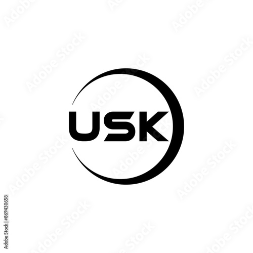 USK Letter Logo Design, Inspiration for a Unique Identity. Modern Elegance and Creative Design. Watermark Your Success with the Striking this Logo.