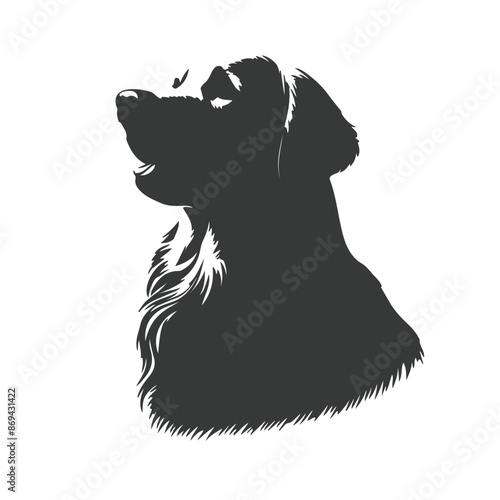 German Shepherd dog silhouette vector set - Vector drawing of a set of German shepherd dog breed silhouette photo