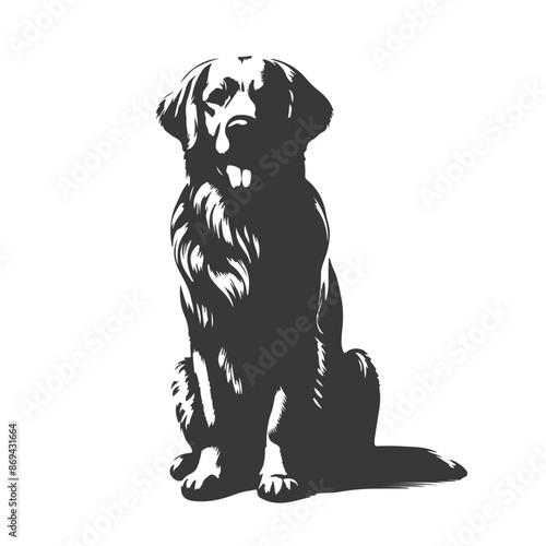 German Shepherd dog silhouette vector set - Vector drawing of a set of German shepherd dog breed silhouette