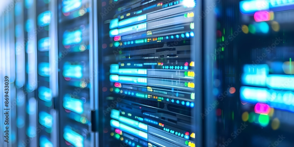 Monitor and analyze server performance hardware and network for optimal efficiency. Concept Server Performance Monitoring, Hardware Analysis, Network Optimization, Efficiency Improvement Monitor and analyze server performance hardware and network for optimal efficiency. Concept Server Performance Monitoring, Hardware Analysis, Network Optimization, Efficiency Improvement