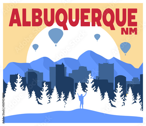 albuquerque new mexico with city and sky views