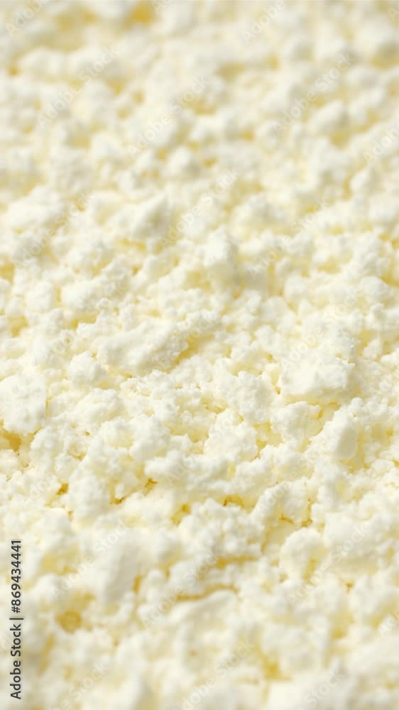 Heap of soft ricotta cheese, rotation Heap of soft ricotta cheese, rotation